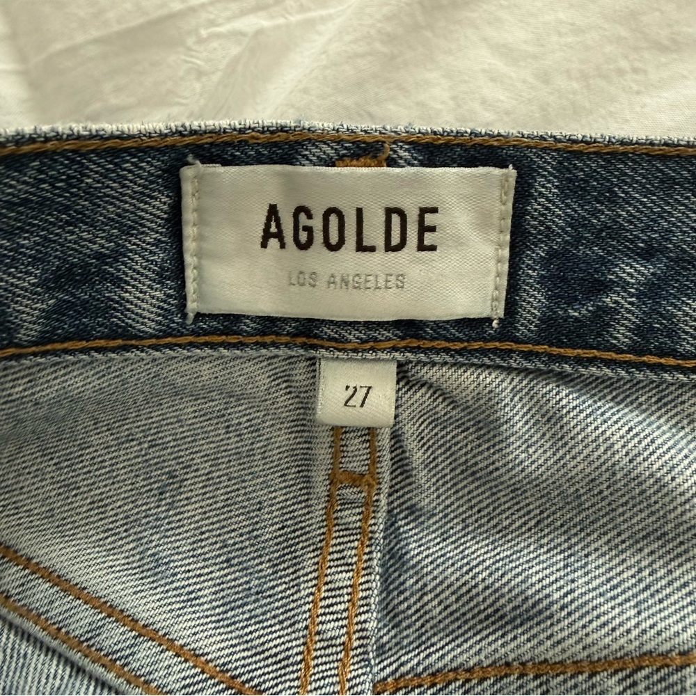 AGOLDE Pinch Waist 90s High Rise Straight Jean in Rule, Size 27 - Picture 8 of 10